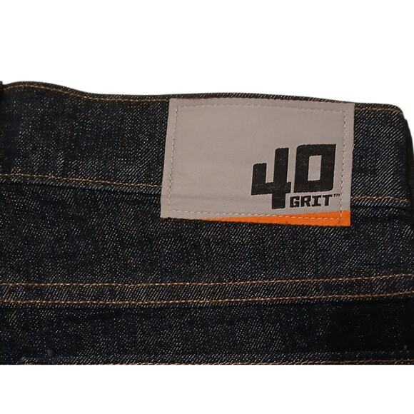 40 Grit by Duluth Trading Mens Jeans 28x32 Dark Wash Blue Denim Standard Fit - Picture 8 of 12